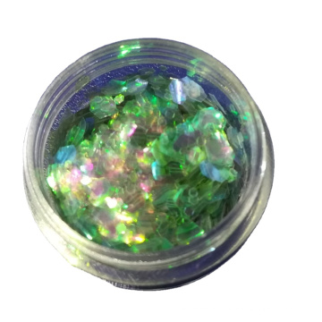 Eco-friendly chunky chameleon glitter flakes best for festivals decoration cosmetics, make-up and nail art, safe to skin